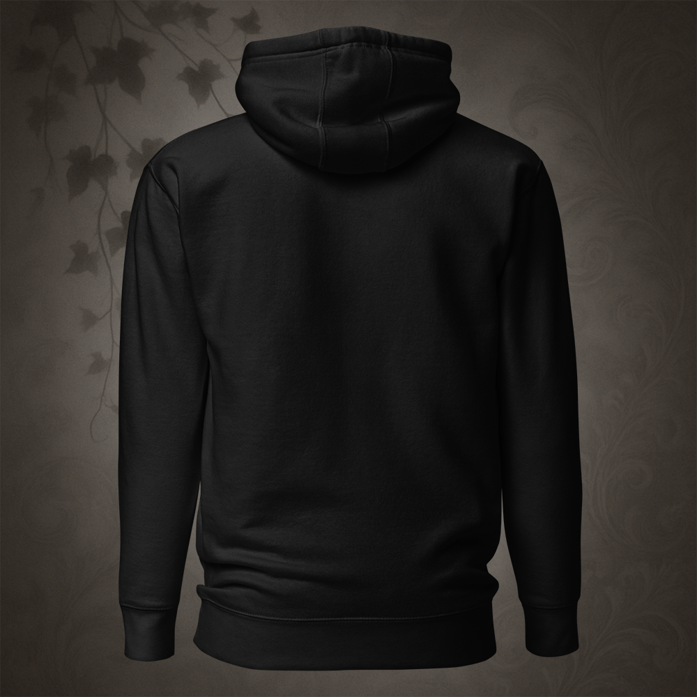 Black hoodie on a dark background
