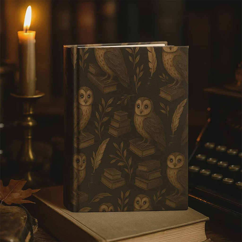 Dark Academia Vintage Owl Hardcover Journal