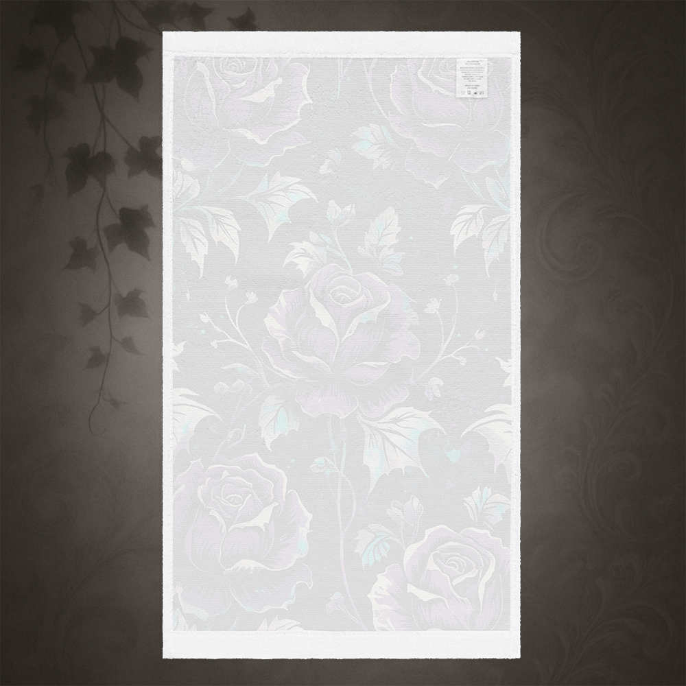 Gothic Floral Rose Hand Towel
