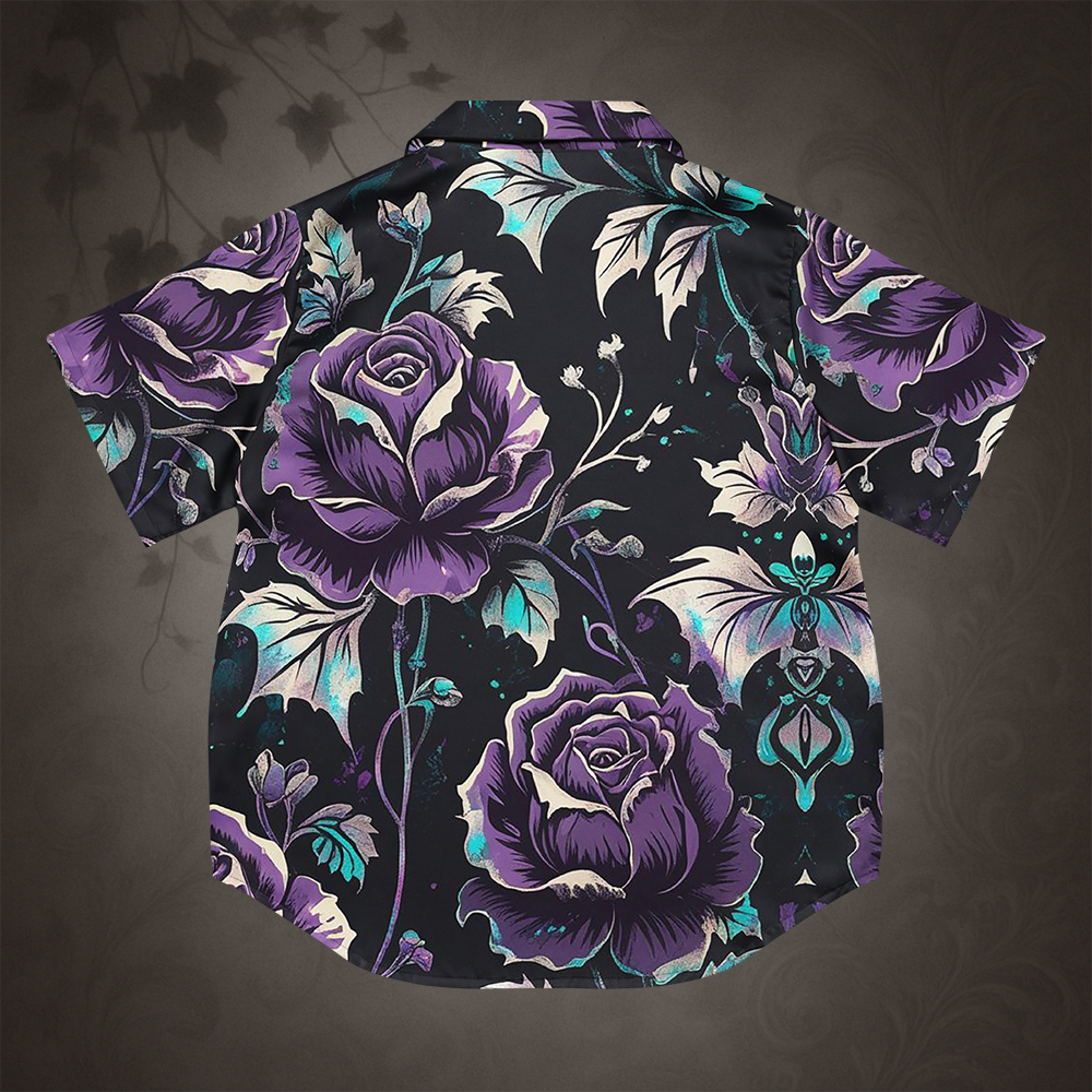 Gothic Floral Rose Pajama Top