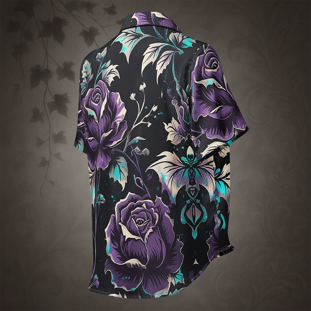 Gothic Floral Rose Pajama Top