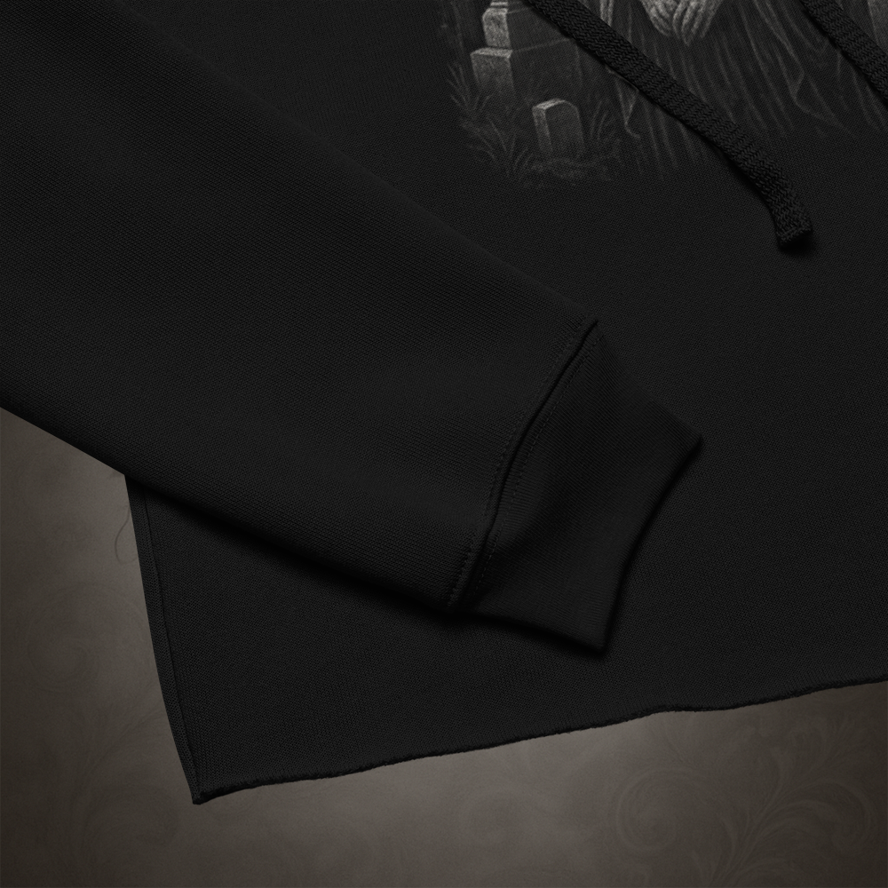 Graveyard Chic Crop Hoodie