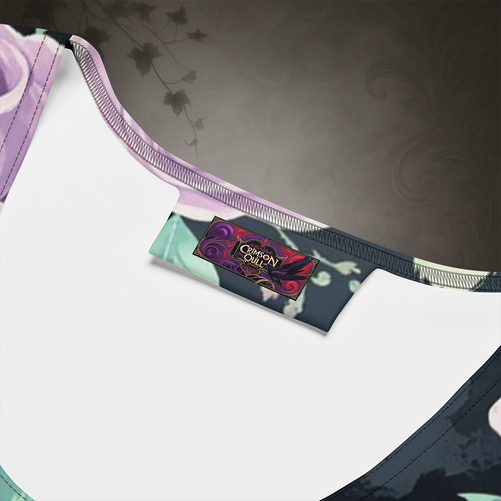 Pastel Goth Bat and Rose Tank Top