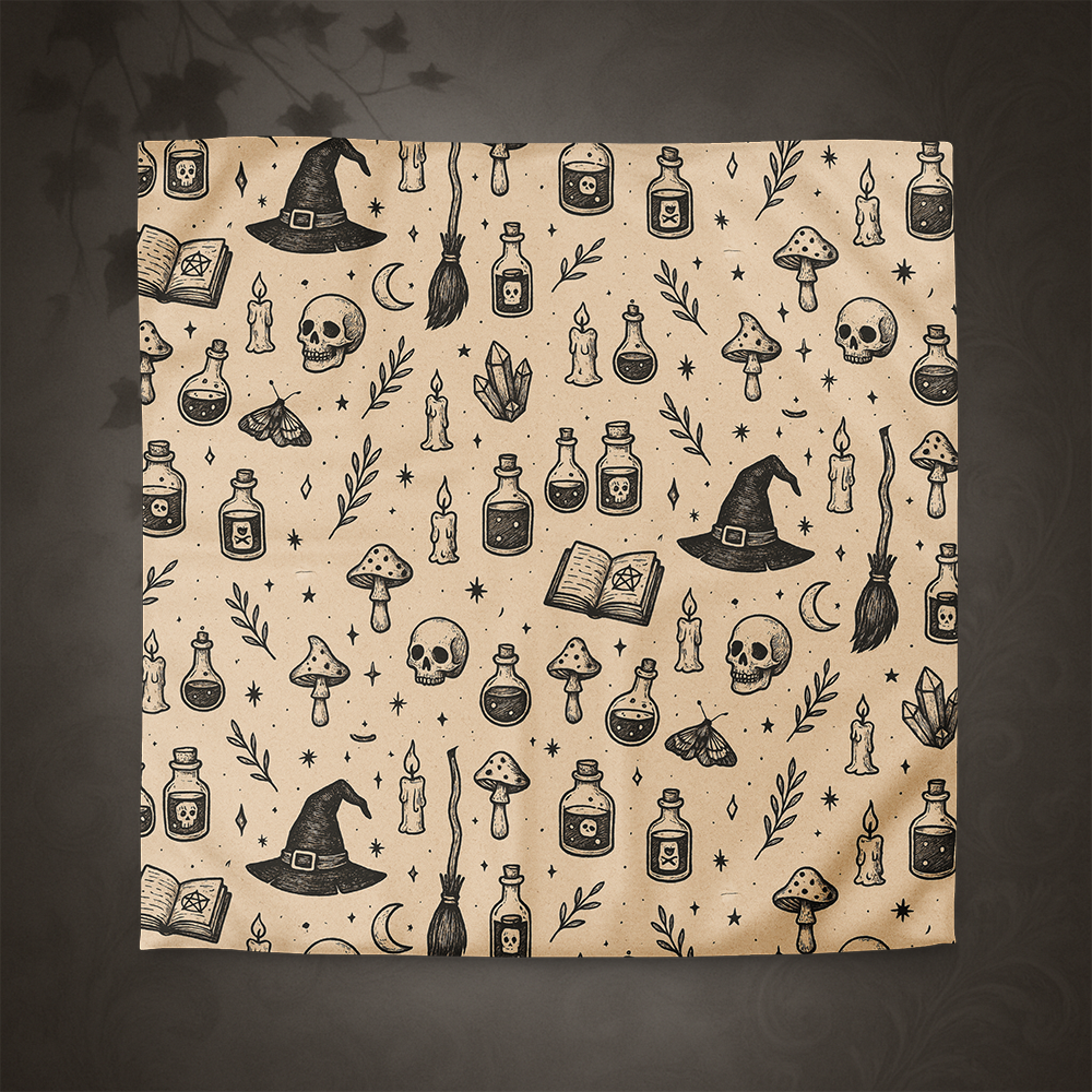 Witchcore Gothic Skull Duvet Cover