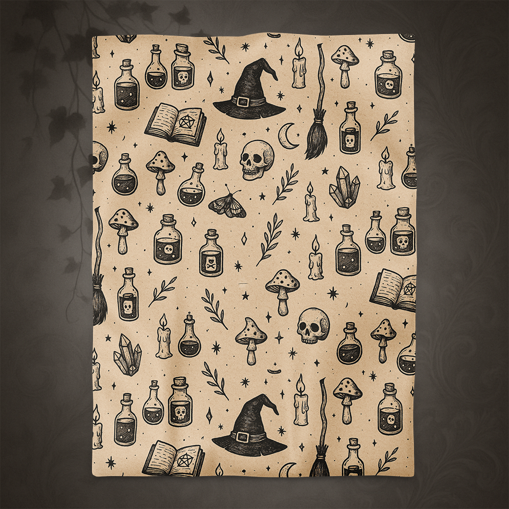 Witchcore Gothic Skull Duvet Cover