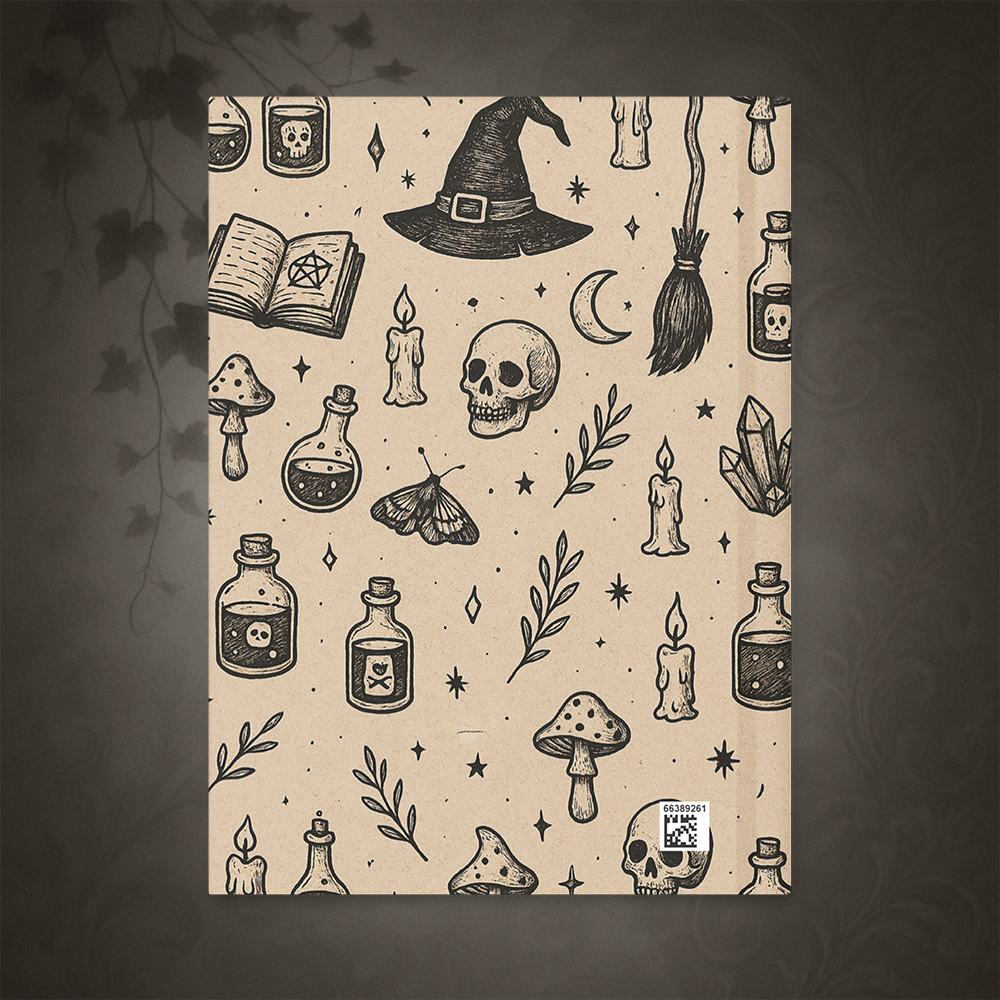 Witchcore Gothic Skull Hardcover Journal