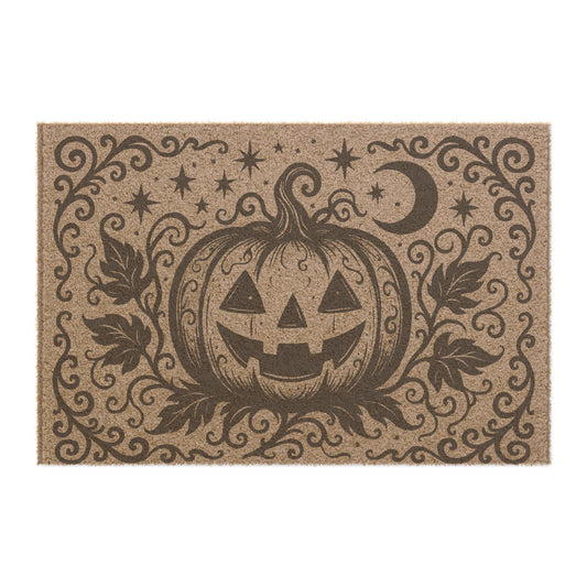 Halloween Pumpkin Doormat, Autumn Decor, Spooky Home Entrance Rug, Seasonal Welcome Mat, Trick or Treat Front Door Decor