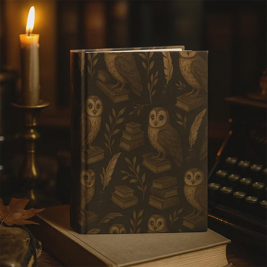 Dark Academia Vintage Owl Hardcover Journal