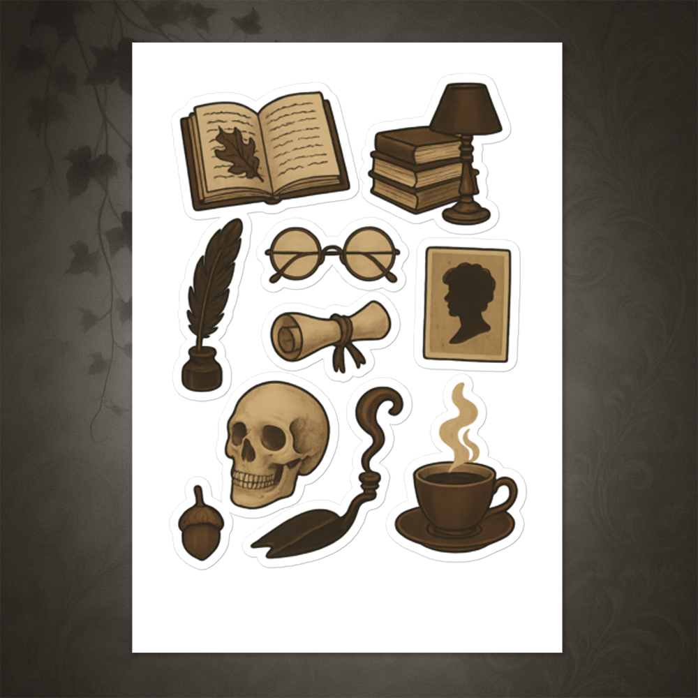 Dark Academia Vintage Sticker Sheet