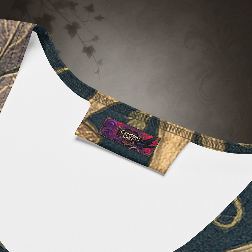 Close-up of a decorative product with a brand label on a neutral background