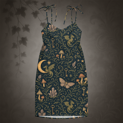 Dress with intricate pattern on a dark background