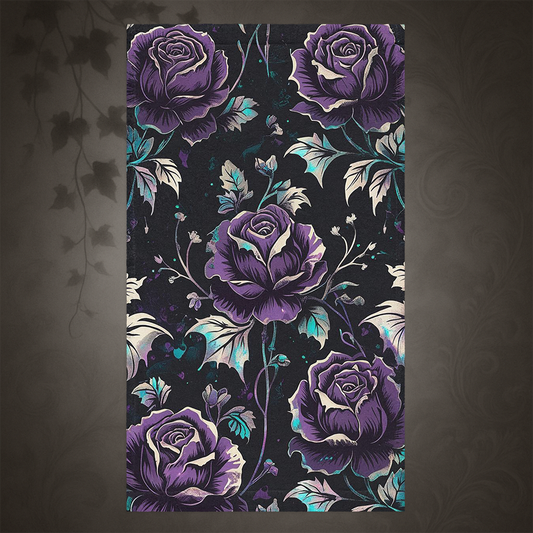 Gothic Floral Rose Hand Towel