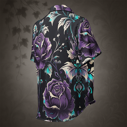 Gothic Floral Rose Pajama Top