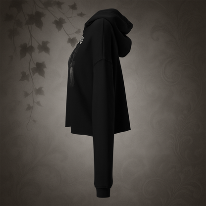 Graveyard Chic Crop Hoodie
