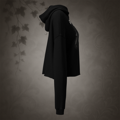 Graveyard Chic Crop Hoodie