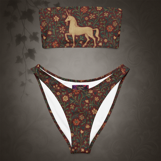 Medieval Unicorn Tapestry Bikini Swimsuit
