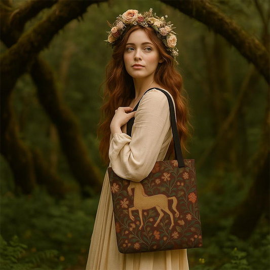 Medieval Unicorn Tapestry Tote Bag