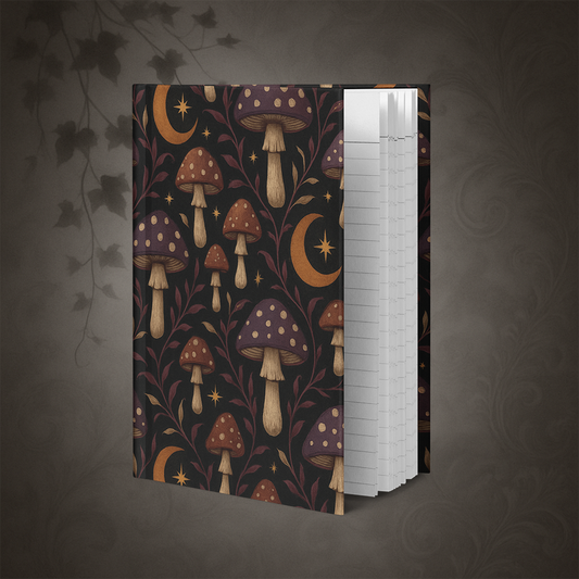 Dark Cottagecore Mushroom Hardcover Journal