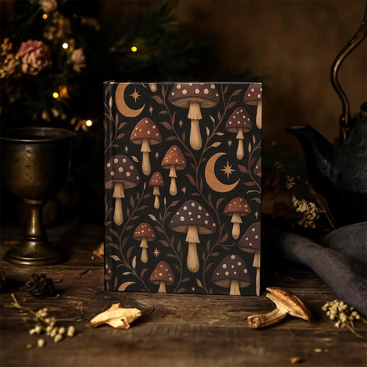 Dark Cottagecore Mushroom Hardcover Journal