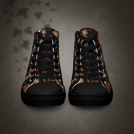 Dark Cottagecore Mushroom High Top Sneakers