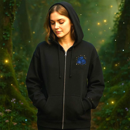 Mystical Blue Dragon Zip-Up Hoodie