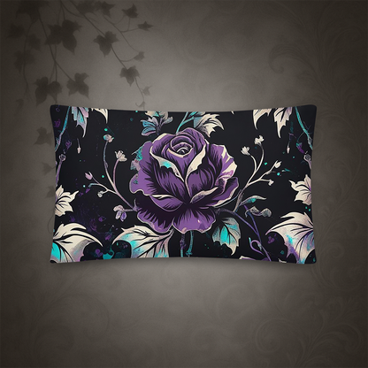 Gothic Floral Rose Throw Pillow