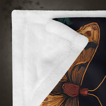 Whimsigoth Lantern Moth Throw Blanket