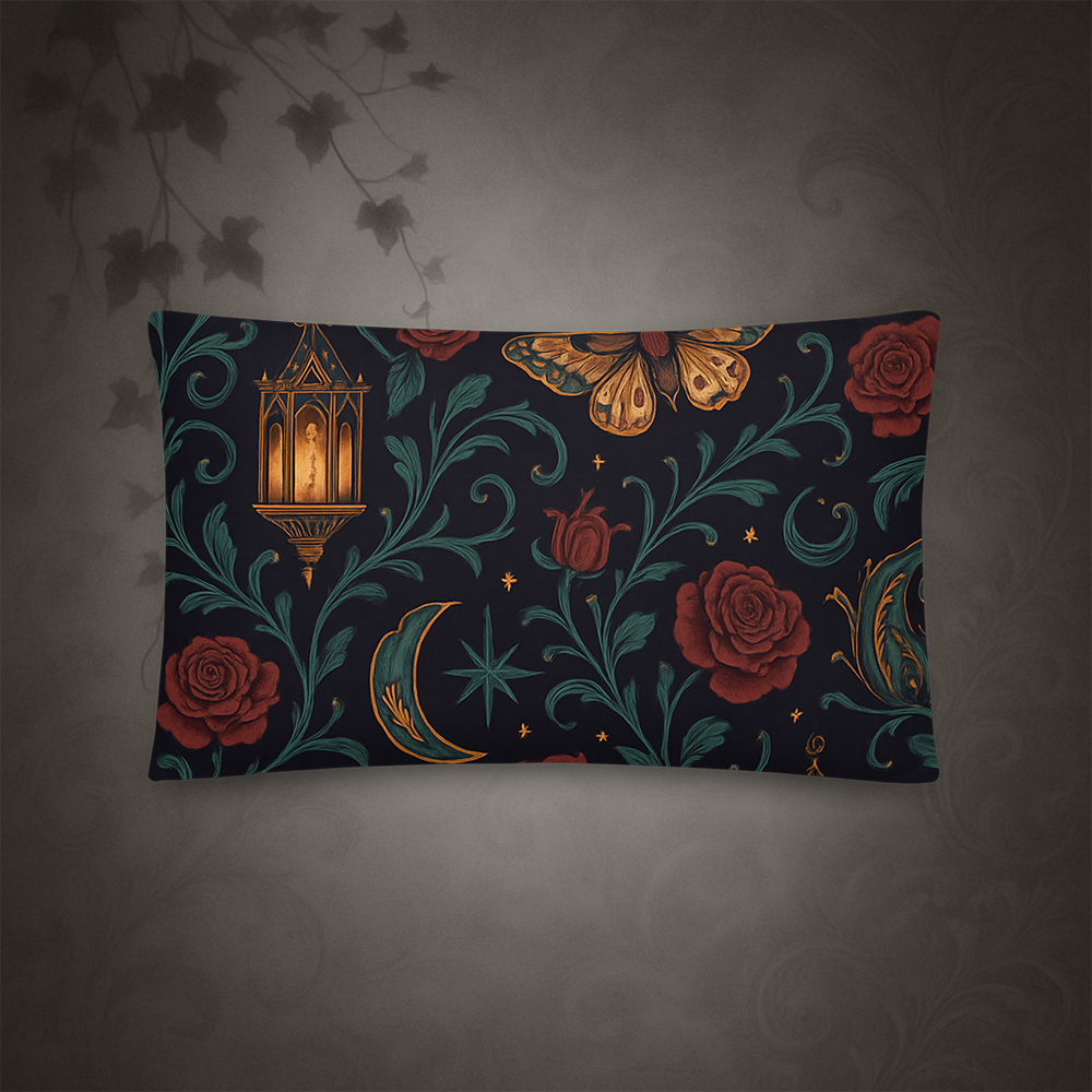 Whimsigoth Lantern Moth Throw Pillow