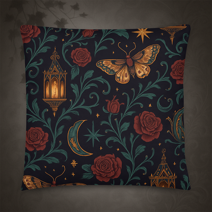 Whimsigoth Lantern Moth Throw Pillow