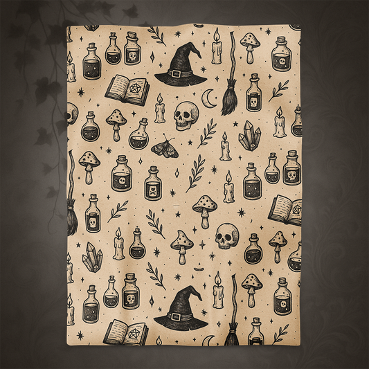 Witchcore Gothic Skull Duvet Cover
