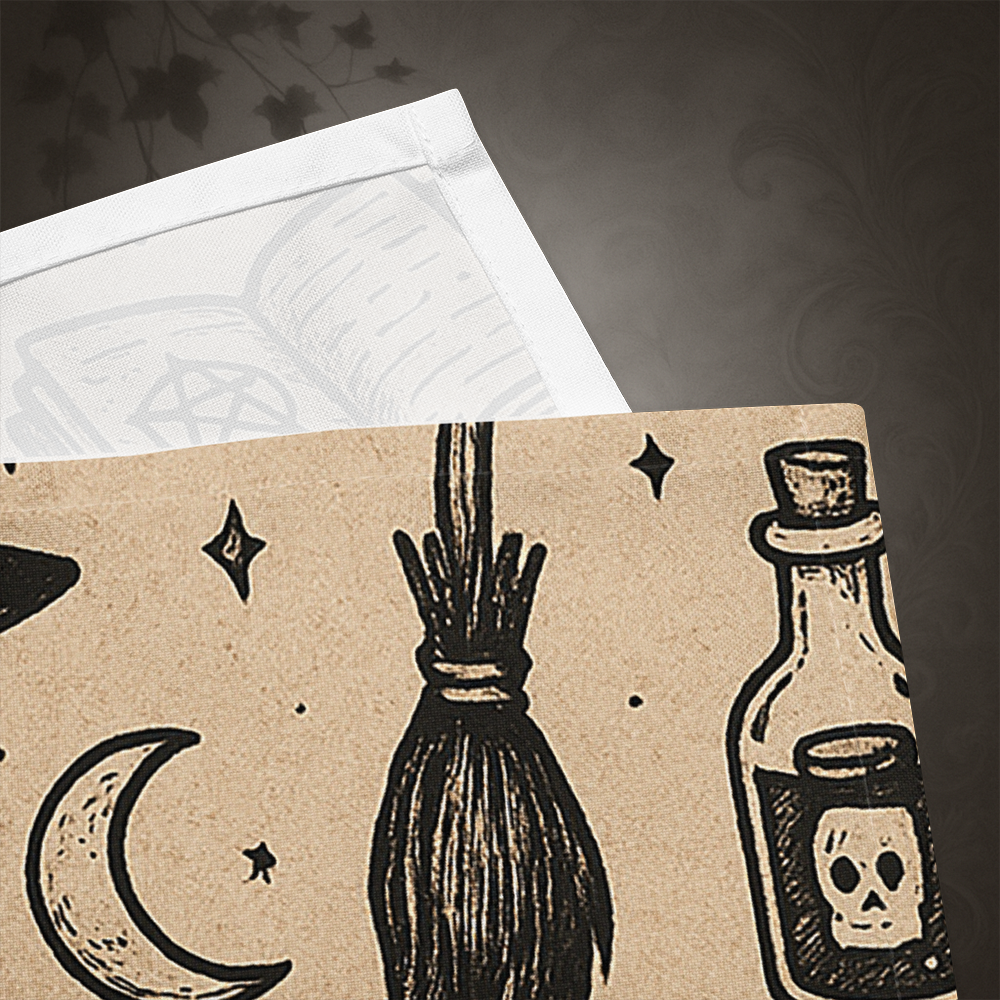 Witchcore Gothic Skull Cloth Napkins