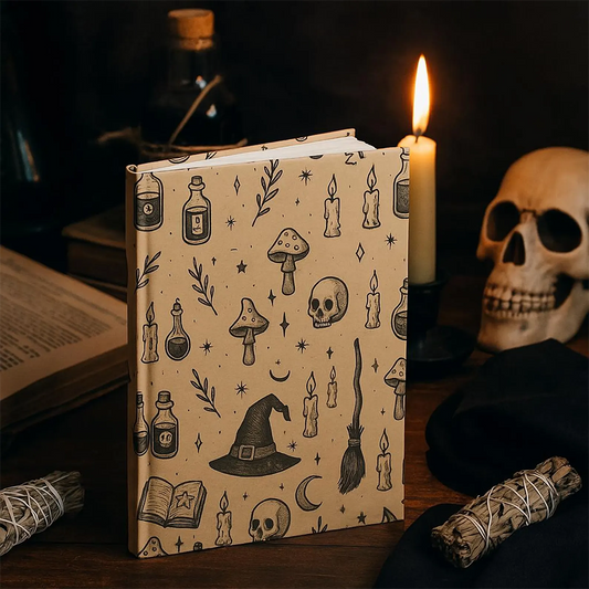 Witchcore Gothic Skull Hardcover Journal