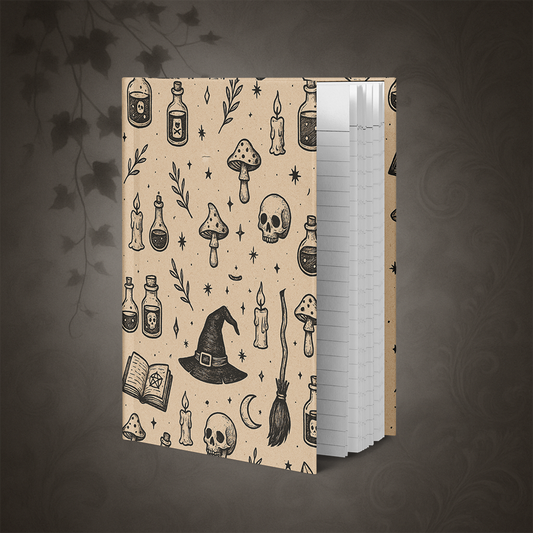 Witchcore Gothic Skull Hardcover Journal