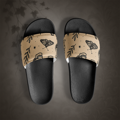 Witchcore Gothic Skull Slide Sandals