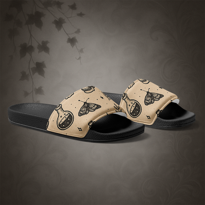 Witchcore Gothic Skull Slide Sandals