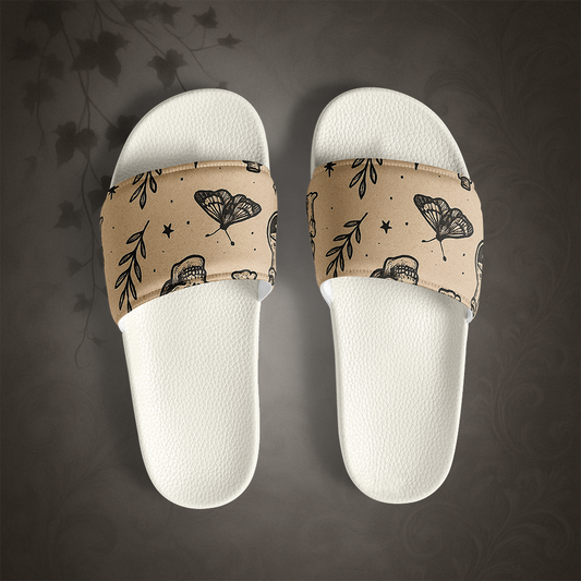 Witchcore Gothic Skull Slide Sandals